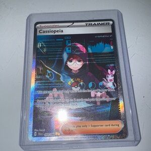 Pokemon Trainer Card - Cassiopeia with Holographic Design